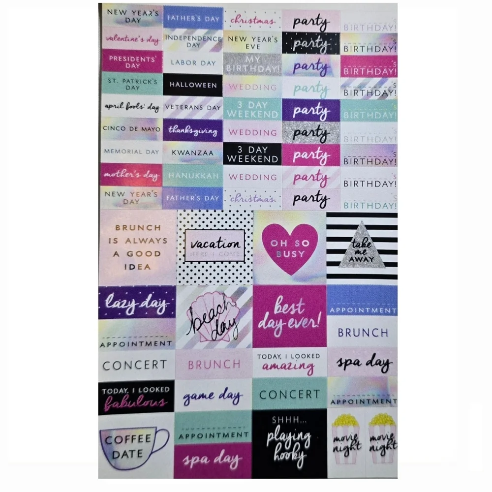 Monthly Multicolor Paper Sticker Book - Over 500 Planner Stickers